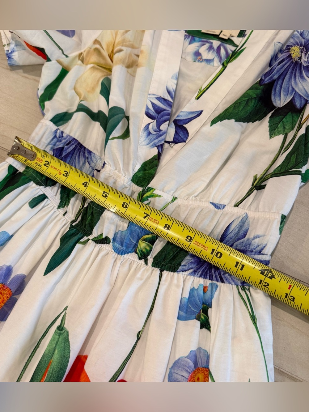 Anthropologie Somerset Floral Maxi Dress Cotton NWOT Size XXS - Picture 11 of 12